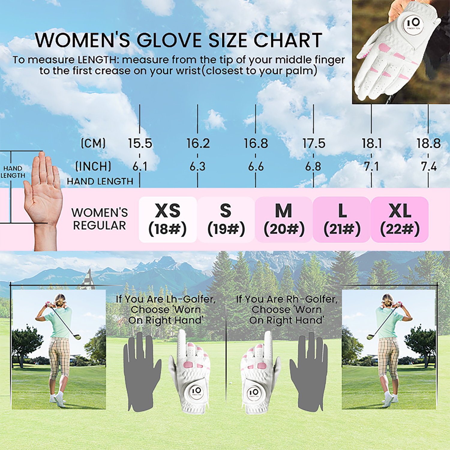 6 Pcs Rain Grip All Weather Wo - Golf Glove Cadet reseña y precio